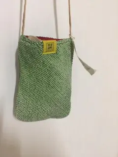 室町呉袋 帯揚げ ショルダーバッグ アンティーク着物 絞 正絹 真田紐 一澤帆布