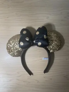 Disney Resort ミニー カチューシャ ゴールド スパンコールのサムネイル