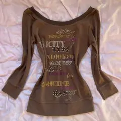 当時物 セシルマクビー 英字ラインストーン y2k平成ギャルグランジパンク ロゴ