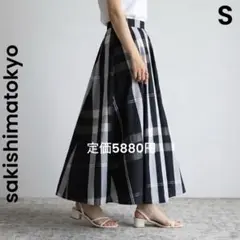 【sakishimatokyo 】ロングスカート マキシ丈 チェック フレアのサムネイル