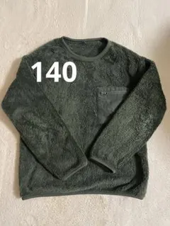 UNIQLO フリース トップス 140cm オリーブグリーン