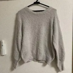 GU シャギーニット 長袖 ホワイト