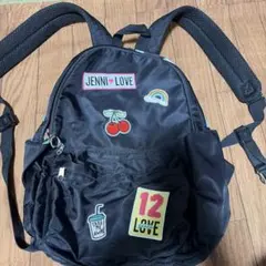 JENNI LOVE キッズリュック ブラック ワッペン付き