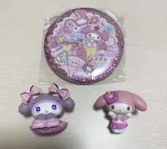 マイメロディ　フィギュア　缶バッチ　3点セット