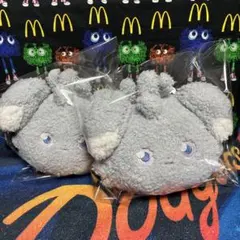 2個 ポケモン ポケピース ニャスパー マスコット ぬいぐるみポーチ