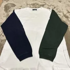 BACK NUMBER バイカラー長袖Tシャツ L