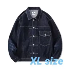 ダークデニム ボタン付きジャケット　Gジャン　シャツ　アウター　上着　ジャンパー