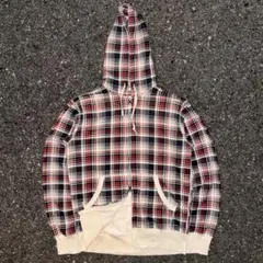 B*n様 00s old uniqlo チェック柄 ダブルジップ ジップパーカー