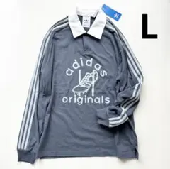 新品 adidas ラグビーポロシャツ　L 長袖ロングT ロンT