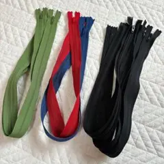 【新品】エフロン　YKK ファスナー8本セット 黒　赤　青　緑