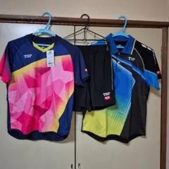 TSP 卓球ウェア3点セット（ポロシャツ＋ショートパンツ＋Vネック）