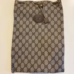 GUCCI グッチ　巾着バッグ　GG柄　オールドグッチ　PVC