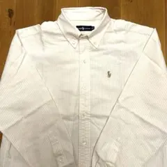 Ralph Lauren ピンクストライプ長袖シャツ　ナイガイ　150