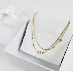 Dior ディオール ゴールドメッキ 2連ネックレス DIOR✩