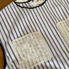 最終値下げ　新品タグ付き⭐️ネセセア　アナトリエコラボ　ストライプワンピース