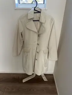 axes femmeアイボリー ロングコート ボタン付きのサムネイル