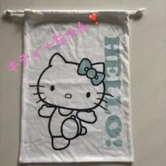 Hello Kitty 巾着袋 ホワイトのサムネイル