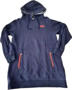 X-girl フード付きネイビーミニワンピース サイズ2