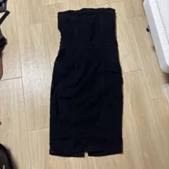 EGOIST ブラック デニム ベアトップ タイトスカートのサムネイル