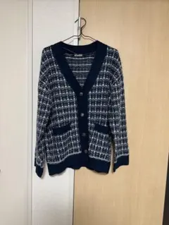 チェックオーバーサイズカーディガン