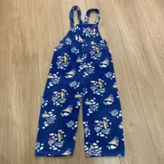 オーバーオール　サロペット　コーデュロイ　乗り物　キッズ　ビンテージ　古着