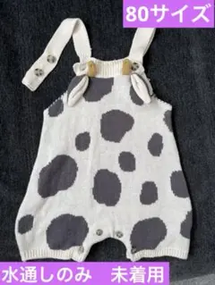 テータテート　牛　サロペット　ロンパース　カバーオール　バースディ　牛柄　ミルク