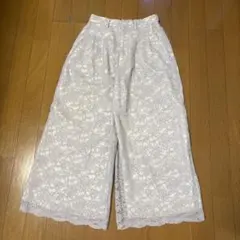 ワイドパンツ　レース　ファビュラス