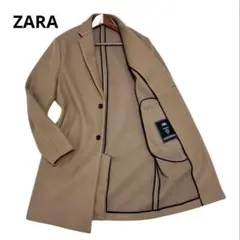 ZARA 長袖　チェスターコート　ロングコート　ブラウン　4WAY COAT M