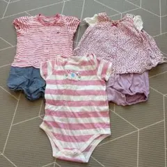 ミキハウス　夏服　ロンパース　半袖　70