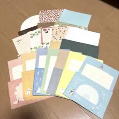 レターセット まとめ売り 大量 約125点 便箋 封筒 紙モノ おまけ付き 古川