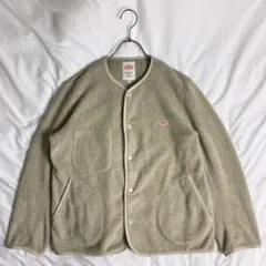 美品　DANTON ダントン　ノーカラーフリースジャケット　36