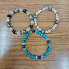 天然石ビーズブレスレットセット