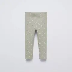 プリント　リブレギンス　花柄