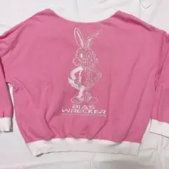 GYDA BICOLOR POSH BUNNY Vネックスウェットトップス