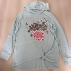 wonder nation 水色フード付きパーカー L