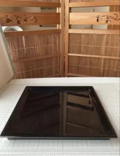 デッドストック！極上溜塗の美しい隅切り四方折敷（検輪島塗懐石道具