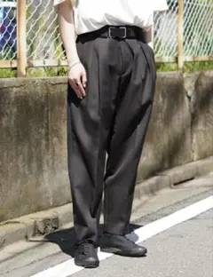 stein WIDE TAPERED TROUSERS(BLACK) size1 - メルカリ