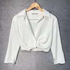 ZARA クロップド丈ブラウス ショート丈