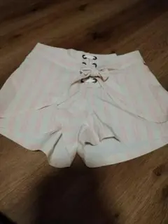 ROXY ホワイト・ピンクストライプ サーフパンツ