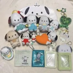 ポチャッコ まとめ売り 17点 マスコット ストラップ うちわケース ハンカチ等