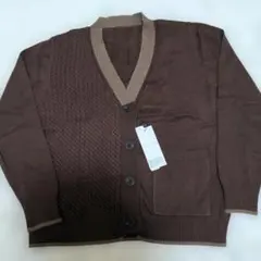 ケーブルニットカーディガン レディース ケーブル柄デザイン Mサイズ