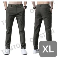 ゴルフ ロングパンツ 高品質 ズボン ダークグリーン XL スポーツウェア