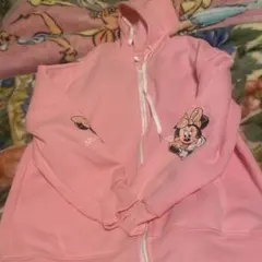 ミニーマウス パーカー ピンク 黒とピンクセットm