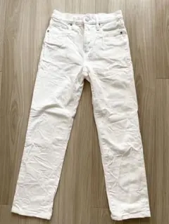 ◽️UNIQLO ユニクロ　スリムストレートハイライズジーンズ　ホワイト　24