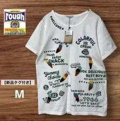 【新品タグ付き】rough Tシャツ　アイスクリーム　モチーフ　M ホワイトのサムネイル