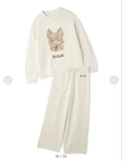 ジェラートピケ メレンゲDOG ジャガードプルオーバー＆ロングパンツセット