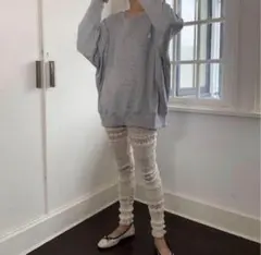 Muse アイボリー フリルカジュアルパンツ