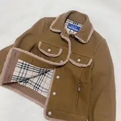 希少カラー✨バーバリーブルーレーベル ダブル コート ショート メガチェック 緑 希少カラー✨バーバリーブルーレーベル ダブル コート ショート