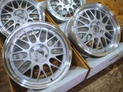 新品メッシュ深リム5.5J4枚 シルバー ピアスボルト コンパクト 軽四 
