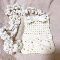 ハンドメイド スマホショルダー かぎ針編み